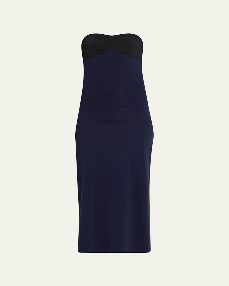 Two-Tone Bra Strapless Jersey Dress